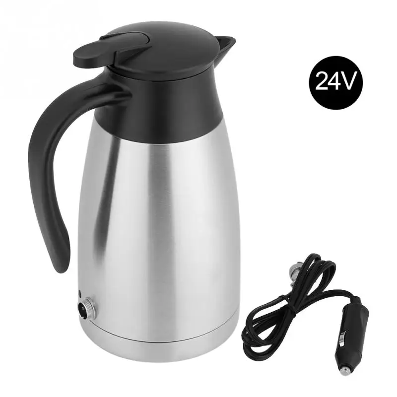 

1L Car Auto Heating Adjustable Temperature Electric Kettle Car Boiling Pot With Vehicle Cigarette Lighter 12/24V Heating Bottle