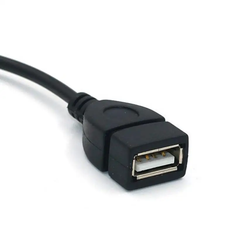 Горячая 3,5 мм мужской аудио AUX Джек к USB 2,0 Тип A Женский Адаптер конвертера OTG кабель