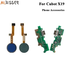 Алессер для Cubot X19 USB разъем плата для зарядки сборочная часть для Cubot X19 сканер отпечатков пальцев сенсор гибкий кабель для телефона аксессуары