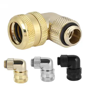 

G1/4 Thread Water Cooling Fitting 90 Degree Rotary Elbow Connector for 10x14 Hard Tube Hot Sale