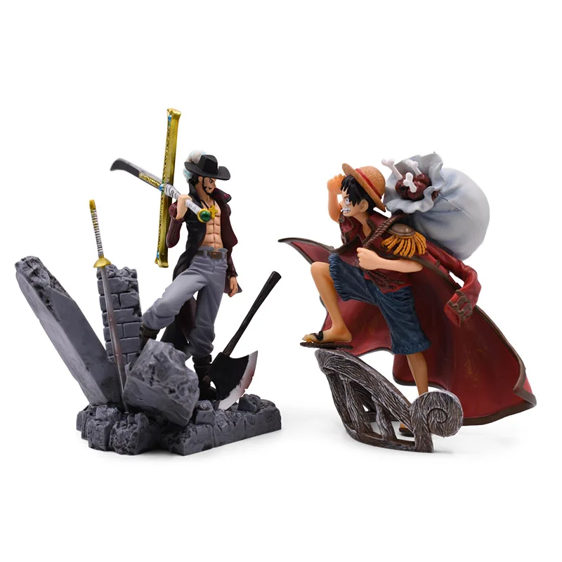 2 стиля Аниме One Piece The Top War Monkey D. Luffy Dracule Mihawk ПВХ фигурка куклы Коллекционная модель