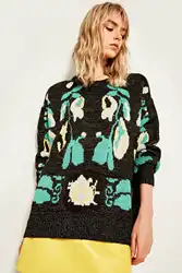 Разноцветный вязаный свитер Trendyol цвета металлик с текстурой TCLAW19NP0013