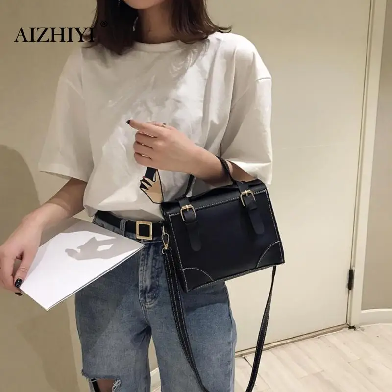 

New elegant Shoulder bag women Casual Crossbody PU Leather Women Messenger Bags Solid Color Vintage Shoulder Handbags