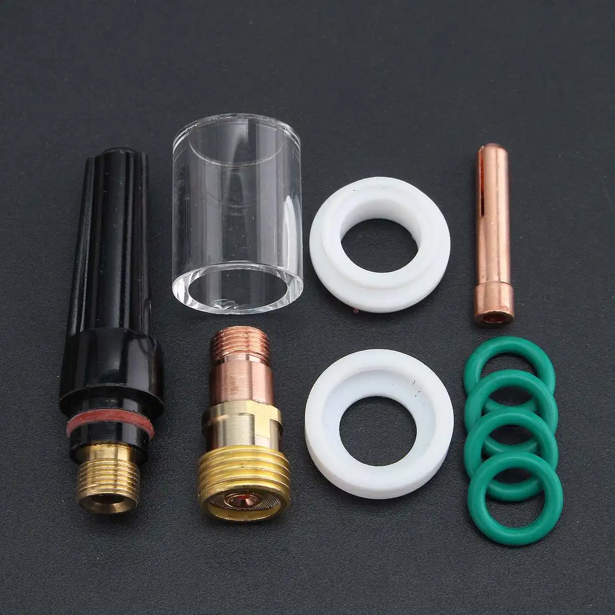 10Pcs TIG Welding Welders Accessories 1.6MM Nozzle Glass Cover Fit For