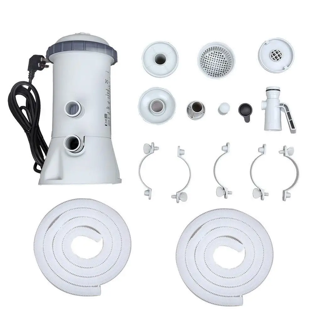 

New 1000GAL 220V Filter Pump Tools for Intex Swimming Pool Fast Ground Steel Frame
