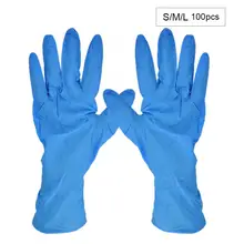Защитные перчатки 100 шт. BNL одноразовая пудра Бесплатные Нескользящие нитриловые резиновые перчатки на продажу