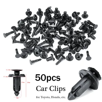 

50pcs 11816 8mm Car Bumper Fastener Clips Interior Trim Card Door Panel Liner Fixed Clamps For Toyota