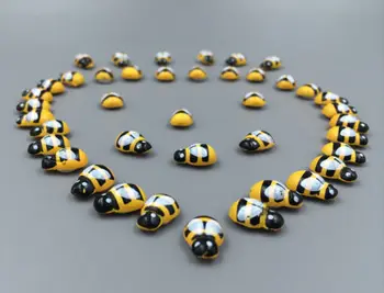 

100pcs 3D Little Bee Wooden Wood Stickers Animal Fridge Decals Wall Decoration Home Decoration Stickers