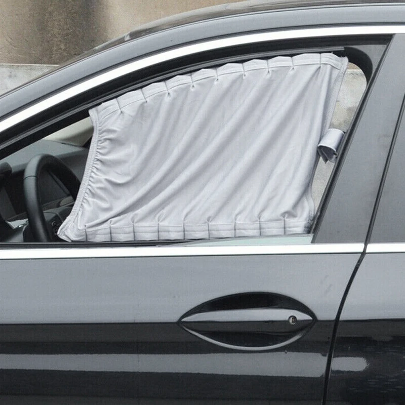 Дешево 2 шт Универсальный автомобильный фургон SUV VIP оконный занавес Анти УФ солнцезащитный козырек 50*39 см