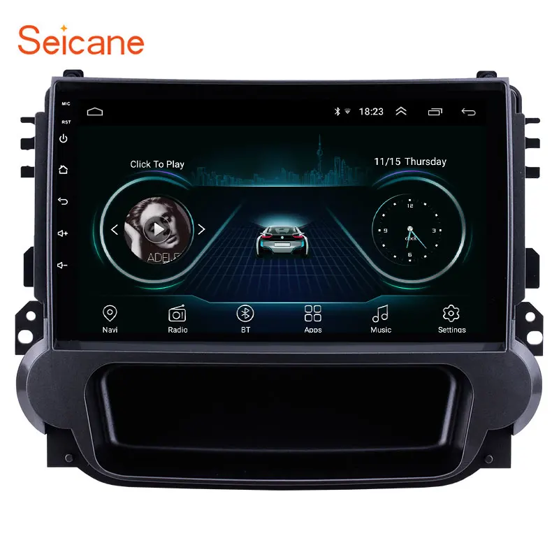 Discount Seicane For Chevy Chevrolet Malibu 2012 2013 2014 Android 8.1 9" 4-core Head Unit Car GPS Radio Stereo Player support DVR OBDII 1