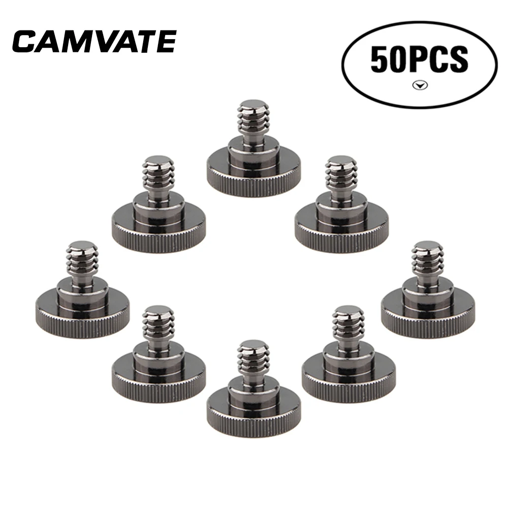 

50pc CAMVATE 1/4"-20 to 1/4"-11 Threaded Screw Adapter Hand Screw ER130