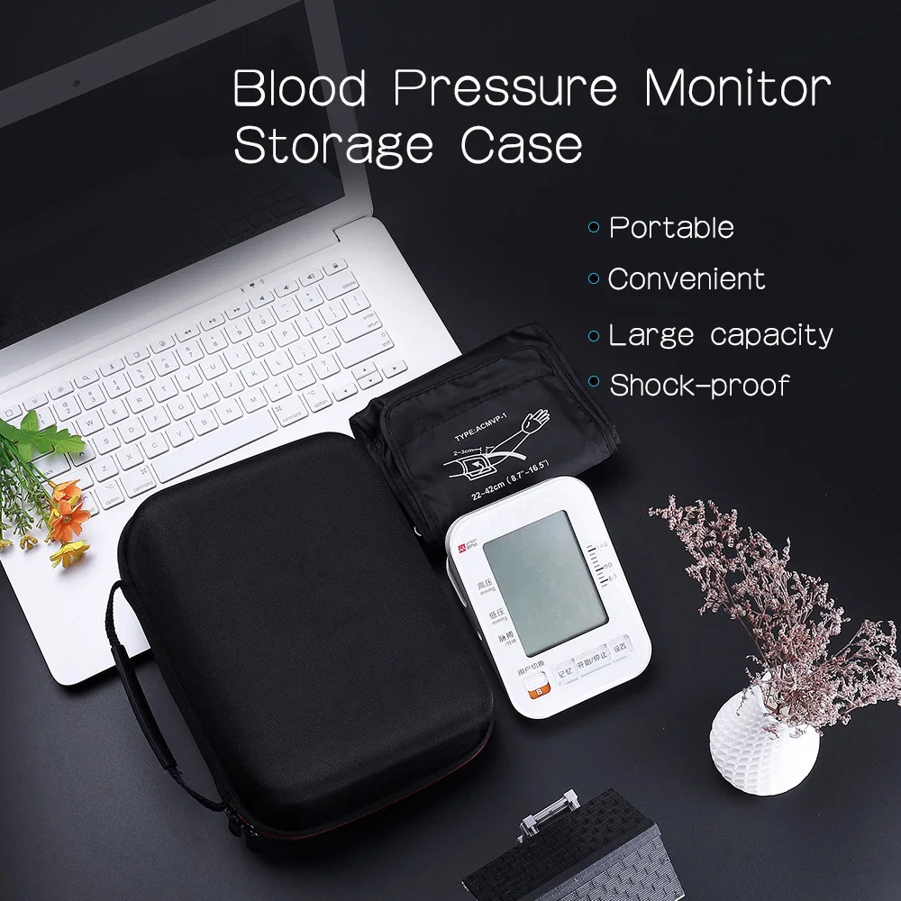 

Portable Hard EVA Carrying Case for Blood Pressure Monitor Meter Tonometer Travel Protective Storage Case Bag