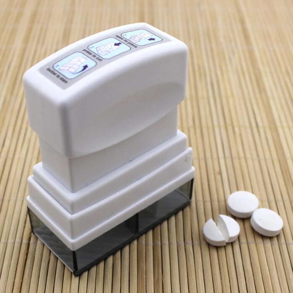 

Medication Cutter Tablet Medicine Divider Splitter Tablets Container Pill Case Box