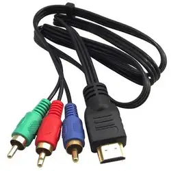 Новое поступление м 1 м HDMI штекер 3 RCA аудио видео конвертер компонент AV кабель-адаптер