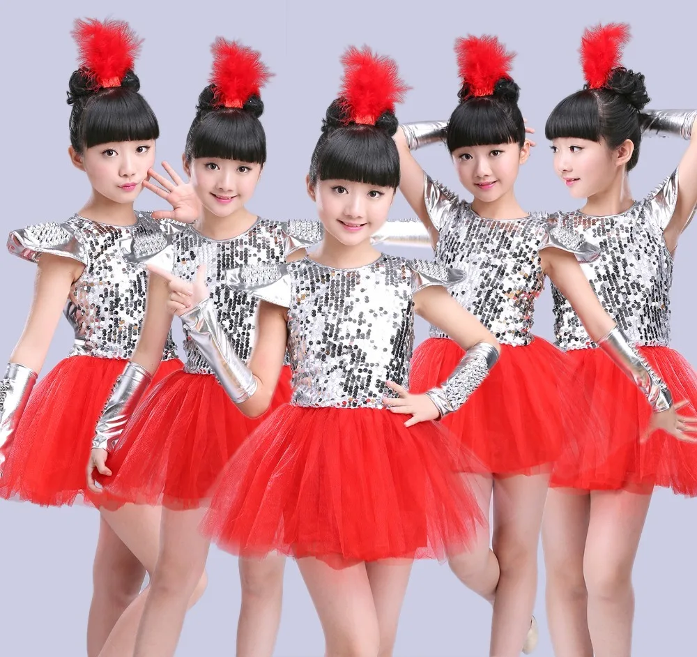 Children Party Show Stage Princess Costume Girls Modern Jazz Dancing Dress Up