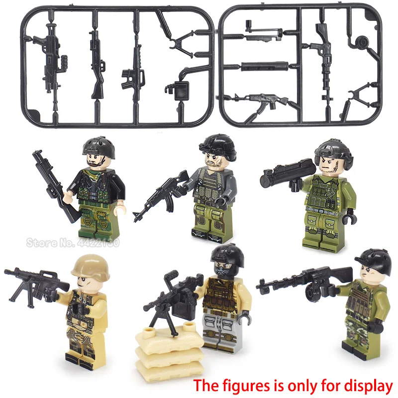 

Machine Gun Building Blocks Weapons Rocket Launcher Figures Army World War 2 Diy Model Firearms Toy Gift With Legoinglys