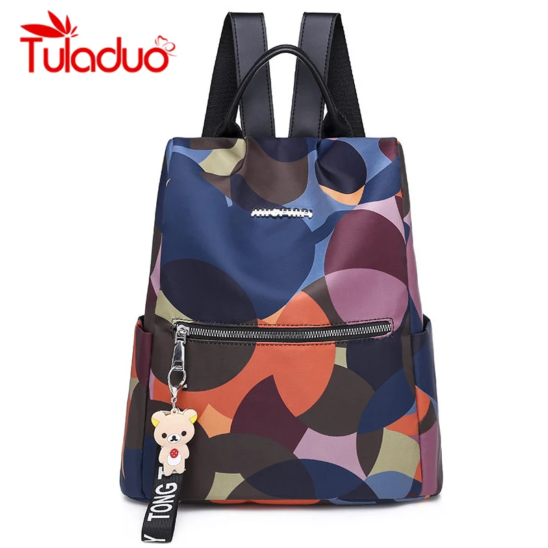 

Anti Theft Woman Backpack Waterproof Nylon Shoulder Bags Female School Bags Multifunctional Travel Backpack Teenager Back Pack