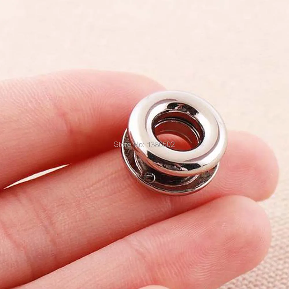 

10pcs/lot alloy Top Quality Silver Color Grommet eyelets with Washer for handbag garment bag