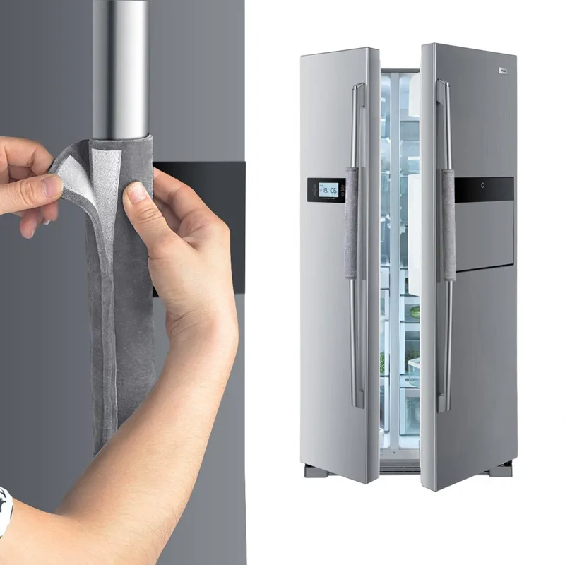 Refrigerator Door Handle Cover Kitchen Appliance Decor Handles Antiskid Protector Gloves for Fridge Oven Keep off Fingerprints Refrigerator Door Handle Cover Kitchen Appliance Decor Handles Antiskid Protector Gloves for Fridge Oven Keep off Fingerprints