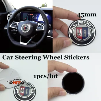 

1Pcs 45mm for bmw Alpina Car Steer Wheel Hub Emblem Cap Steer Wheel Center Cover Auto Steering Wheel Stickers Car-Styling