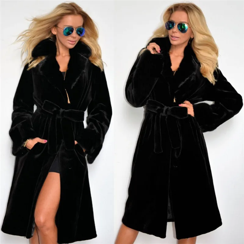 Manteau Long Produit 2018 Fourrure Imitation Black Peluche Nouveau Femmes Automne En Épais De Coton Tempérament hiver Vêtements Chapeau rembourré Mode q6x0qFCw