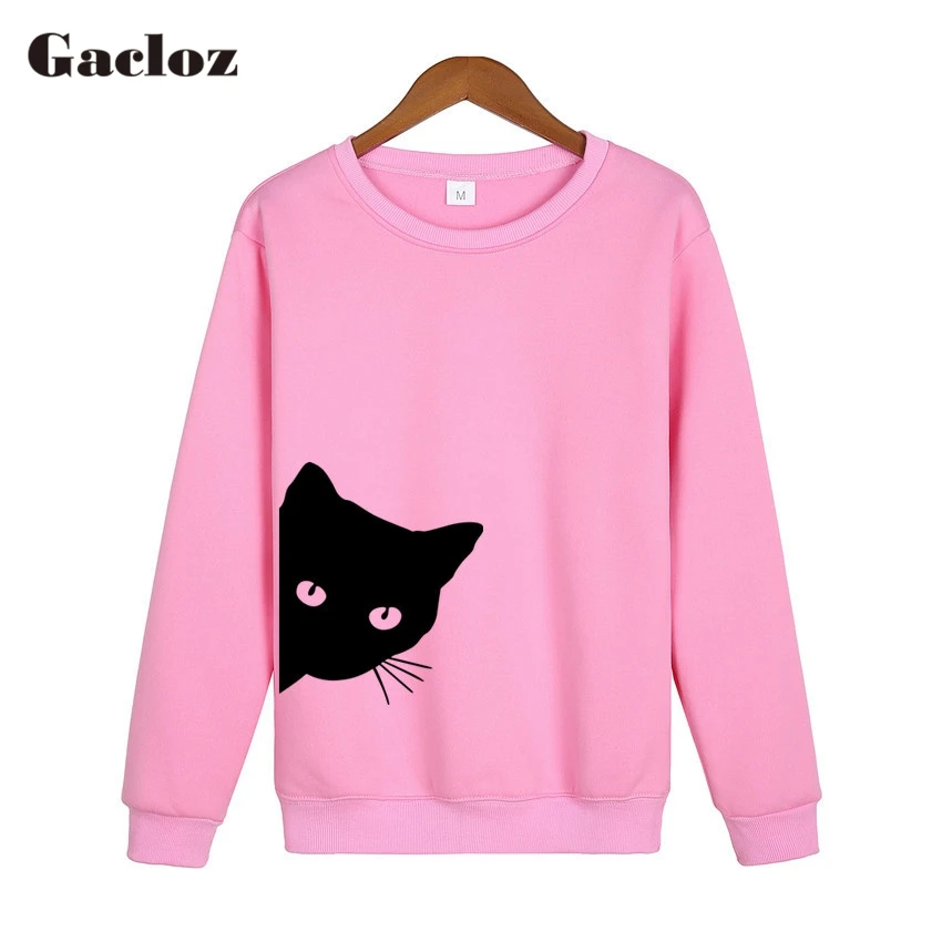 Gacloz Cat глядя сбоку 3D принт Для женщин повседневные кофты толстовки для девушек