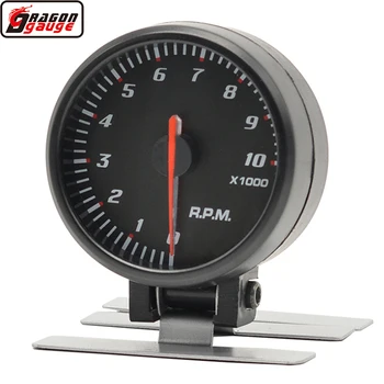 

Dragon gauge 60MM Black panel Racing modification car tachometer RPM Gauge 4/6/8 cylinder Meter Gasoline Car Free Shipping