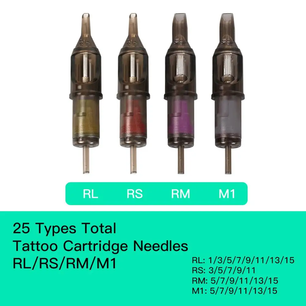 Горячая 10 шт стерильные одноразовые для татуировок картриджи иглы RS полуперманентный макияж машины аксессуары 3RS/5RS/7RS/9RS-0-10