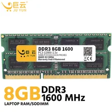 Ju Yun DDR3 8GB 1600MHz ram память ноутбука 1066 1333 MHz ноутбук совместимый 2GB 4GB напряжение 1,5 v