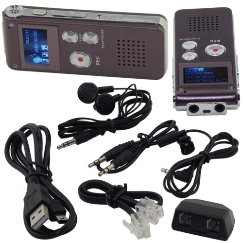 

Rechargeable 8GB Digital Audio Voice Recorder Dictaphone Telephone MP3 Player