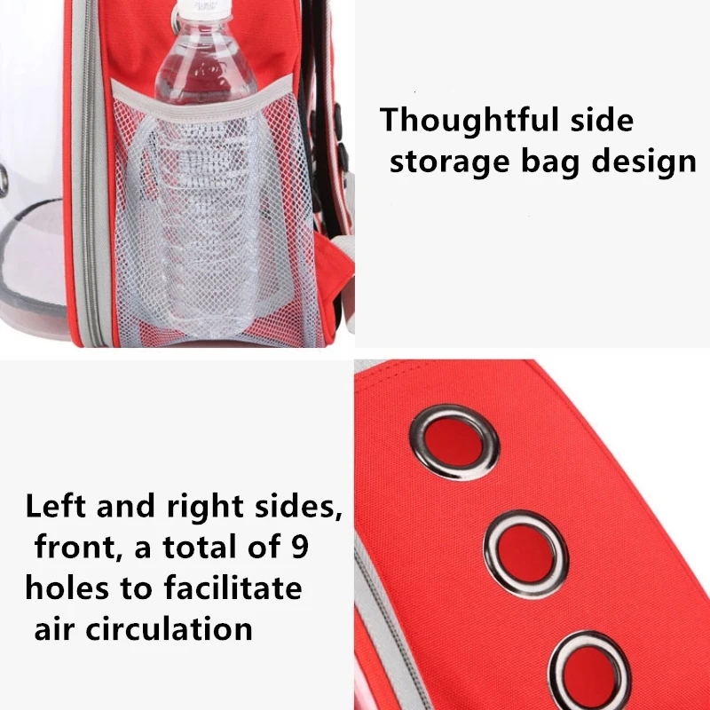 Мода-Собака Кошка прозрачная космическая капсула дышащая сумка на плечо домашнее животное снаружи Путешествия Портативный переноска рюкзак собаки кошка переноска