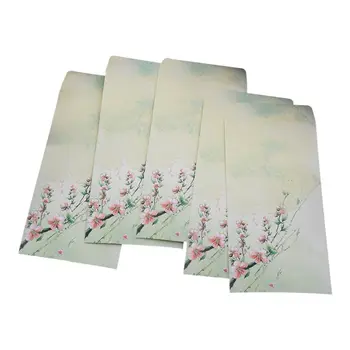 

10 Pieces Vintage Chinese Style Vintage Craft Paper Envelope For Letter Paper Postcards Peach Blossom