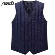 3606 зимний пуховый жилет мужской модный v-образный вырез бодиутеплитель для среднего возраста тонкий жилет без рукавов мужской жилет homme M-4XL