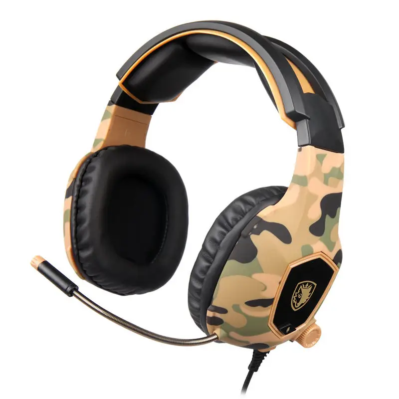 Sades камуфляж Sa818 компьютерные игровые наушники Pc Gamer гарнитура для Ps4 Новый Xbox One