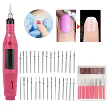 4 типа 100-240 в портативный Электрический пилка для ногтей дрель машина для ногтей маникюрный набор машина Европа США Великобритания Австралия вилка