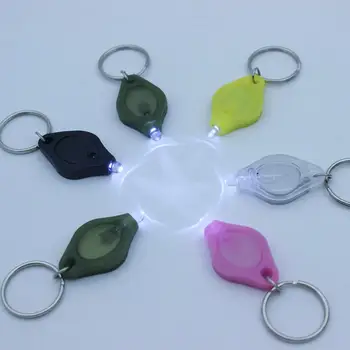 

10Pcs Portable Outdoor Mini Bright White LED Flashlight Lamp Keychain Key Ring