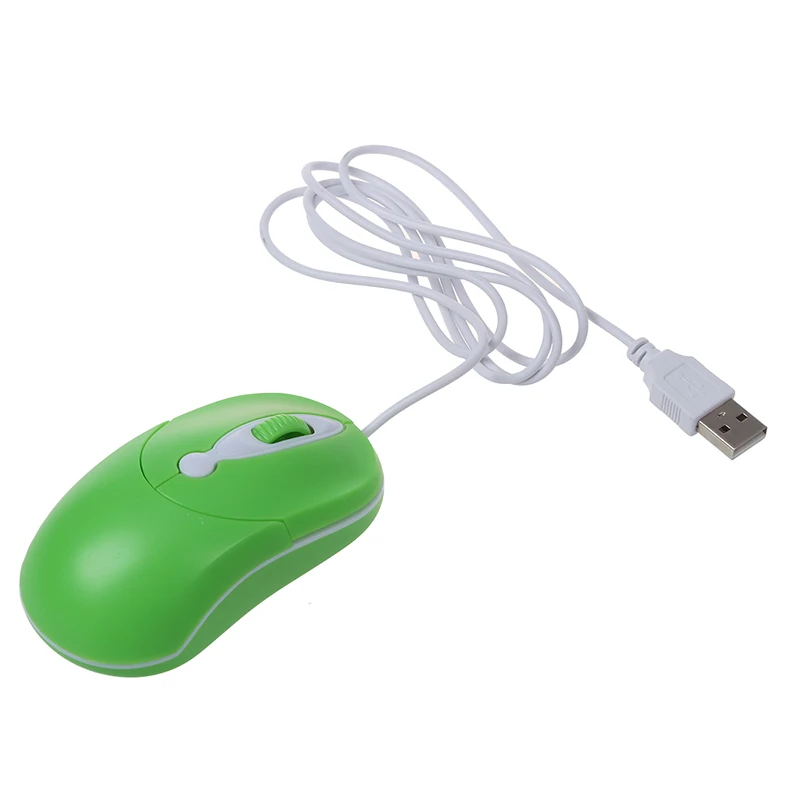 

3 Buttons Notebook PC Computer USB Mini Optical Mouse Green