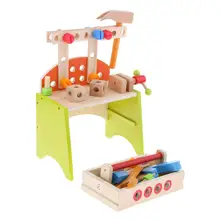 Моделирование деревянный ящик с инструментами стол верстак мастерская Ролевые Игры развивающие игрушки для детей малышей