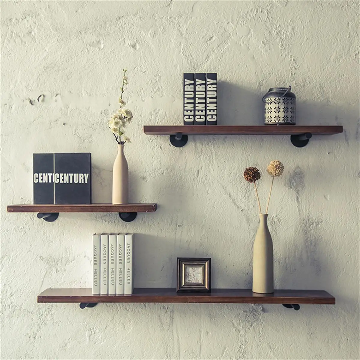 

2Pcs 28cm Black Support Frame Rustic Vintage Partition Support Bracket MattSupport Frame Rustic Vintage Partition