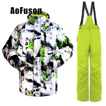 Новинка, водонепроницаемый брендовый лыжный костюм, теплая зимняя Лыжная куртка, штаны, уличная лыжная куртка, куртка для сноуборда, штаны, комплекты для сноуборда