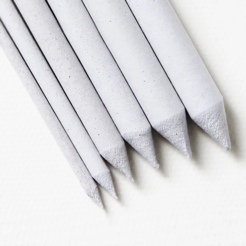 6 Pcs Art Sets Painting Supplies Tortillon Sketch Premium Office School Supplies Smudge Stump Stick Art White Drawing Pen Tool