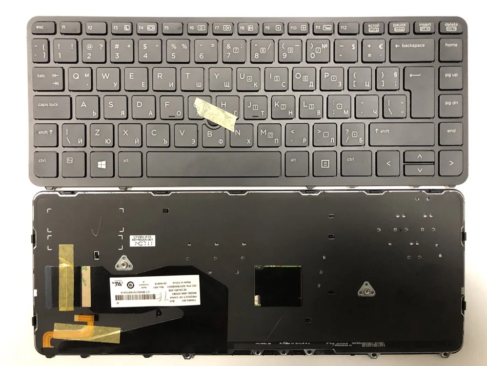 

Bulgarian backlit with pointing stick Laptop keyboard for HP EliteBook 840 G1 850 G1 840 G2 850 G2 Series 736654-261 BG Layout
