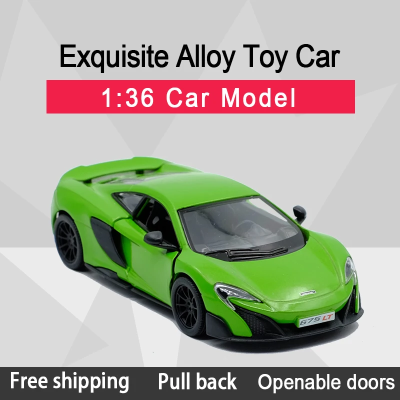 

Kinsmart 1:36 McLaren 675LT Sports Car Alloy Diecast Car Model Toy With Pull Back For Kids Gifts Toy Collection
