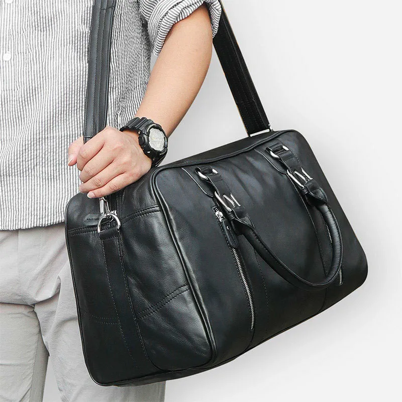 

Men Large Capacity Portable Male Shoulder Bags Men's Handbags Vintage Travel Duffle 775-40 Leather Travel Bags Luxury