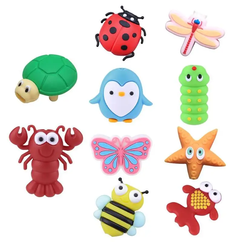 

Cartoon Animal Cable Protector USB Data Charging Charger Line Winder Cable Organizer for iPhone Android Doll Model Holder