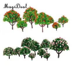 20 шт. миниатюрные цветы деревья модель игрушки 3-8 см 1/75-1/500 для Diorama Wargame поезд железнодорожный пейзаж здание