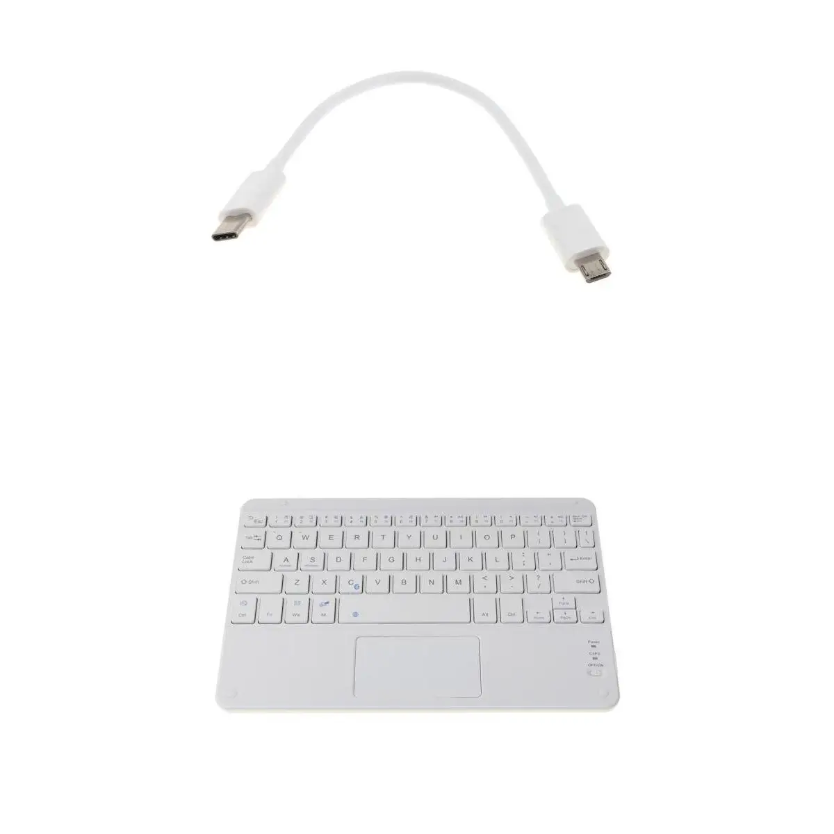 

MagiDeal Slim Wireless Bluetooth Keyboard Mouse Touchpad 9inch & Micro USB to USB C