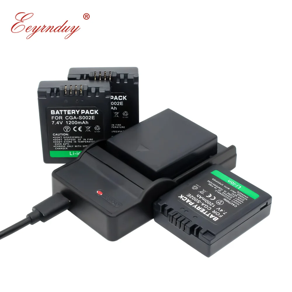 

4-Pack CGA-S002E/DMW-BM7 and a USB Charger for PANASONIC Lumix DMC-FZ10 FZ15 FZ1B FZ2 FZ20 FZ20K FZ3 FZ4 FZ5