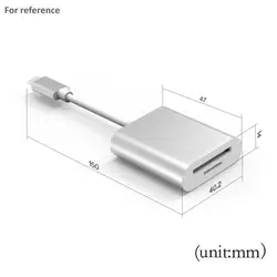 Тип usb C Card Reader Алюминий Superspeed USB 3,1 работа SD Card/Micro SD/TF карты совместимый MacBook Pro 2017 samsung S8/9