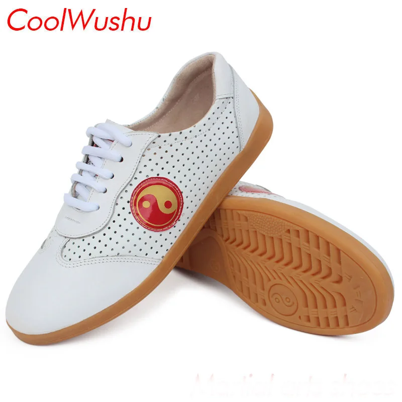 Zapatos de tai chi de cuero de vaca para mujer y hombre, calzado de artes marciales de verano, zapatos de kung fu wu shu xie taiji xie, CoolWushu - AliExpress